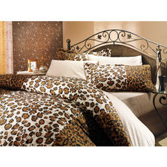 Комплект постельного белья Hobby home collection Евро, поплин, Adriana, коричневый (1501000023)