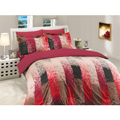 Комплект постельного белья Hobby home collection Евро, поплин, Alandra , бордовый (1501000027)