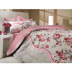 Комплект постельного белья Hobby home collection Евро, поплин, Susana, розовый (1501000178)