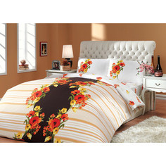 Комплект постельного белья Hobby home collection Евро, ранфорс, Dream, коричневый (1501000217)