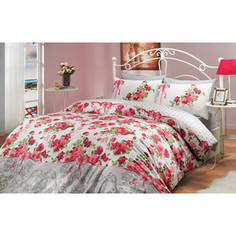 Комплект постельного белья Hobby home collection 1,5 сп, ранфорс, Felicita, красный (1501000226)