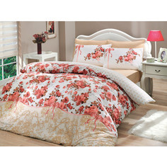 Комплект постельного белья Hobby home collection Евро, ранфорс, Felicita, розовый (1501000224)