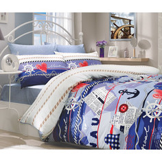 Комплект постельного белья Hobby home collection Семейный, ранфорс, Marine, синий (1501000986)