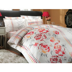 Комплект постельного белья Hobby home collection Семейный, сатин, Arabella, красный (1501000298)