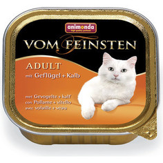 Консервы Animonda Vom Feinsten Adult с домашней птицей и телятной для кошек 100г (83437)