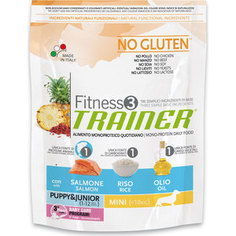 Сухой корм Trainer Fitness3 No Gluten Mini Puppy&Junior Salmon&Rice с лососем и рисом для щенков и юниоров мелких пород 800г