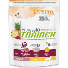 Сухой корм Trainer Fitness3 No Gluten Mini Adult Lamb&Rice с ягненком и рисом для собак мелких пород 800г