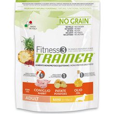 Сухой корм Trainer Fitness3 No Grain Mini Adult Rabbit and Potatoes беззерновой с кроликом и картофелем для собак мелких пород 800г