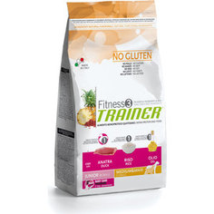 Сухой корм Trainer Fitness3 No Gluten Medium/Maxi Junior Duck&Rice без глютена с уткой и рисом для юниоров (9-24мес) средних и крупных пород 12,5кг