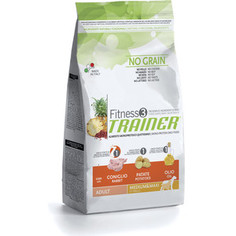 Сухой корм Trainer Fitness3 No Grain Medium/Maxi Adult Rabbit&Potatoes беззерновой с кроликом и картофелем для собак средних и крупных пород 3кг