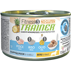 Консервы Trainer Fitness3 No Gluten Mini Puppy&Junior Fish&Rice без глютена с рыбой и рисом для щенков и юниоров мелких пород 150г