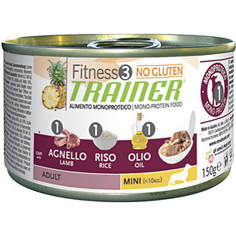 Консервы Trainer Fitness3 No Gluten Mini Adult Lamb&Rice без глютена с ягненком и рисом для собак мелких пород 150г