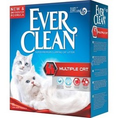 Наполнитель Ever Clean Multiple Cat комкующийся с ароматизатором для нескольких кошек в доме 6л
