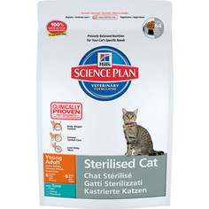 Сухой корм Hills Science Plan Sterilised Cat Young Adult with Tuna с тунцом для стерилизованных кошек от 6 мес до 6 лет 3,5кг (9355) Hills