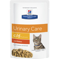 Паучи Hills Prescription Diet c/d Urinary Care Milticare with Chicken с курицей диета при профилактике МКБ для кошек 85г (1188) Hills