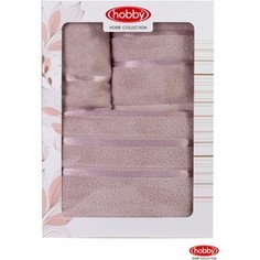 Набор из 3 полотенец Hobby home collection Dolce 30x50/50x90/70x140 светло-лиловый (1501001212)