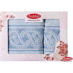 Набор из 2 полотенец Hobby home collection Hurrem 50x90/70x140 голубой (1501001222)