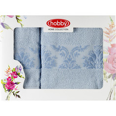Набор из 2 полотенец Hobby home collection Ruzanna 50x90/70x140 голубой (1501001055)
