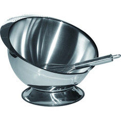 Кулинарная чаша с подставкой и венчиком 24 см Baumalu Нержавеющая сталь (342922)