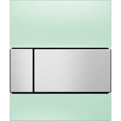 Панель смыва для писсуара TECE TECEsquare Urinal (9242804) стеклянная стекло зелёное, клавиша нержавеющая сталь