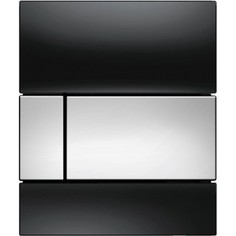 Панель смыва для писсуара TECE TECEsquare Urinal (9242807) стеклянная стекло чёрное, клавиша хром глянцевый
