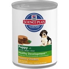 Консервы Hills Science Plan Puppy Healthy Development Puppy Medium with Savoury Chicken с курицей для щенков средних пород 370г (8036) Hills
