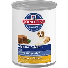 Консервы Hills Science Plan Active Longevity Medium Mature Adult 7+ with Savour Chicken с курицей для пожилых собак средних пород 370г (8055) Hills