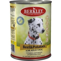 Консервы Berkley For Adult Dog Beef & Potatoes с говядиной и картофелем для взрослых собак 400г (75019)