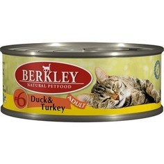 Консервы Berkley Adult Duck & Turkey № 6 с уткой и индейкой для взрослых кошек 100г (75105)