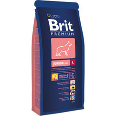 Сухой корм Brit Premium Junior L для молодых собак крупных пород 15кг (132329) Brit*