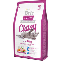 Сухой корм Brit Care Cat Crazy Kitten гипоаллергенный с курицей и рисом для котят (1-12 мес),беременных и кормящих кошек 7кг (132600) Brit*