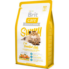 Сухой корм Brit Care Cat Sunny Beautiful Hair гипоаллергенный с лососем и рисом для длинношерстных кошек 7кг (132618) Brit*