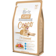 Сухой корм Brit Care Cat Cocco Gourmand гипоаллергенный беззерновой с уткой и лососем для кошек-гурманов 2кг (132628) Brit*