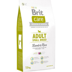 Сухой корм Brit Care Adult Small Breed Lamb & Rice гипоаллергенный с ягненком и рисом для взрослых собак мелких пород 7,5кг (132706) Brit*