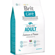 Сухой корм Brit Care Adult All Breed Grain-free Salmon & Potato беззерновой с лососем и картофелем для взрослых собак всех пород 3кг (132725) Brit*