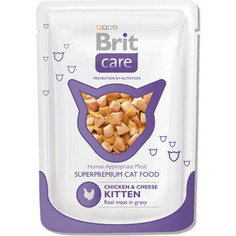 Паучи Brit Care Cat Kitten Chicken & Cheese c курицей и сыром для котят 80г (100122) Brit*