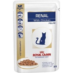 Паучи Royal Canin Renal Feline with Chicken диета с курицей при хронической почечной недостаточности для кошек 85г (794001)