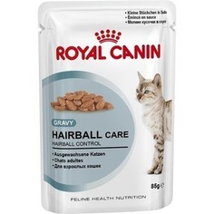 Паучи Royal Canin Hairball Care кусочки в соусе выведение шерсти из желудка для кошек 85г (799001)