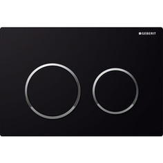 Клавиша Geberit Omega 20 двойной смыв (115.085.KM.1) черный / хром глянцевый