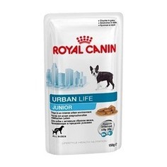 Паучи Royal Canin Urban Life Junior для для щенков до 15 месяцев живущих в городских условиях 150г (791001)