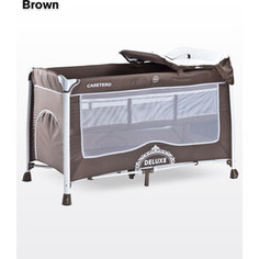 Манеж-кровать Caretero Deluxe Brown (коричневый)