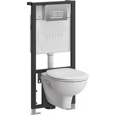 Унитаз с инсталляцией Vitra Arkitekt кнопка хром (9005B003-7211)