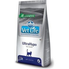 Сухой корм Farmina Vet Life UltraHypo Feline диета при пищевой аллергии для кошек 2кг (22523)