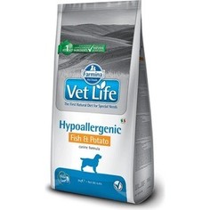 Сухой корм Farmina Vet Life Hipoallergenic Canine Fish & Potato диета с рыбой и картофелем при пищевой аллергии для собак 12кг (25418)