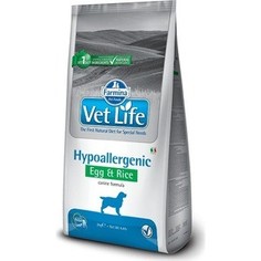 Сухой корм Farmina Vet Life Hipoallergenic Canine Egg & Rice диета с яйцом и рисом при пищевой аллергии для собак 12кг (25425)