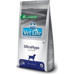 Сухой корм Farmina Vet Life UltraHypo Canine диета при пищевой аллергии и атопиях для собак 12кг (25449)