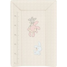 Матрас пеленальный Ceba Baby (Себа Беби) 70 см мягкий с изголовьем Bunnies grey W-103-068-260