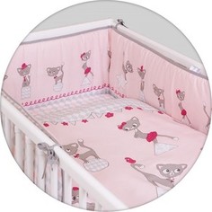 Постельное белье Ceba Baby (Себа Беби) 3 пр. Cats pink Lux принт W-800-069-130-1