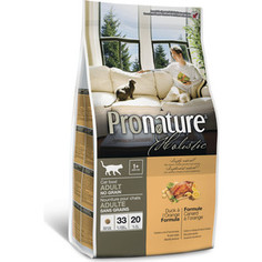 Сухой корм Pronature Holistic Adult Cat No Grain Duck & Orange Formula беззерновой c уткой и апельсином для кошек 2,72кг (102.2021)