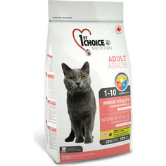 Сухой корм 1-ST CHOICE Adult Cat Indoor Vitality Chicken Formula с курицей для домашних кошек 2,72кг (102.1.212)